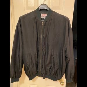 Silk Bomber Jacket Black